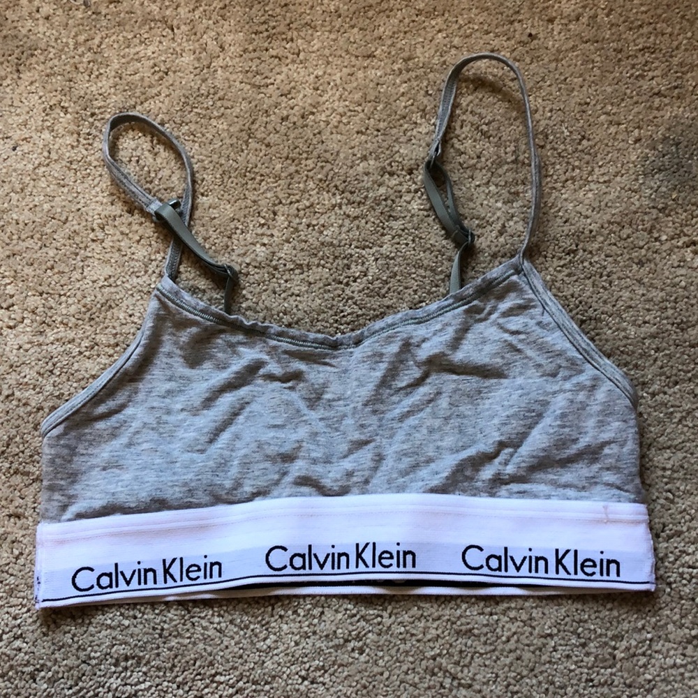calvin klein bralette XS grey